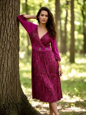 Krista Lee Embroidered 3/4 Sleeve Dress